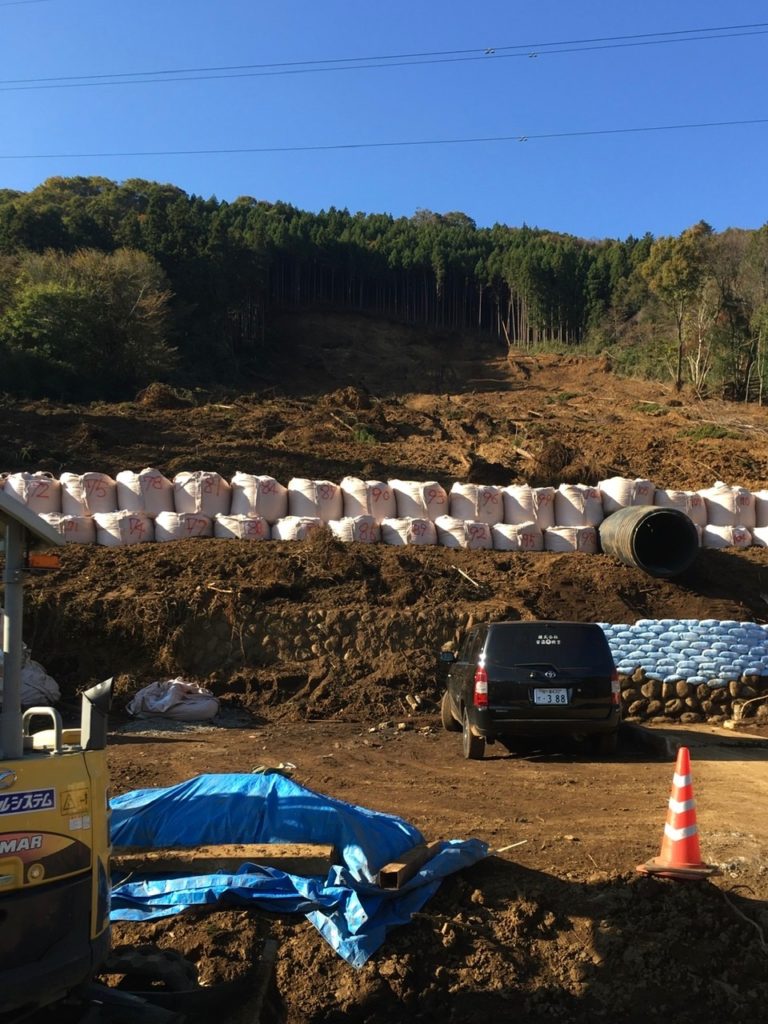 相模原市の台風被災現場