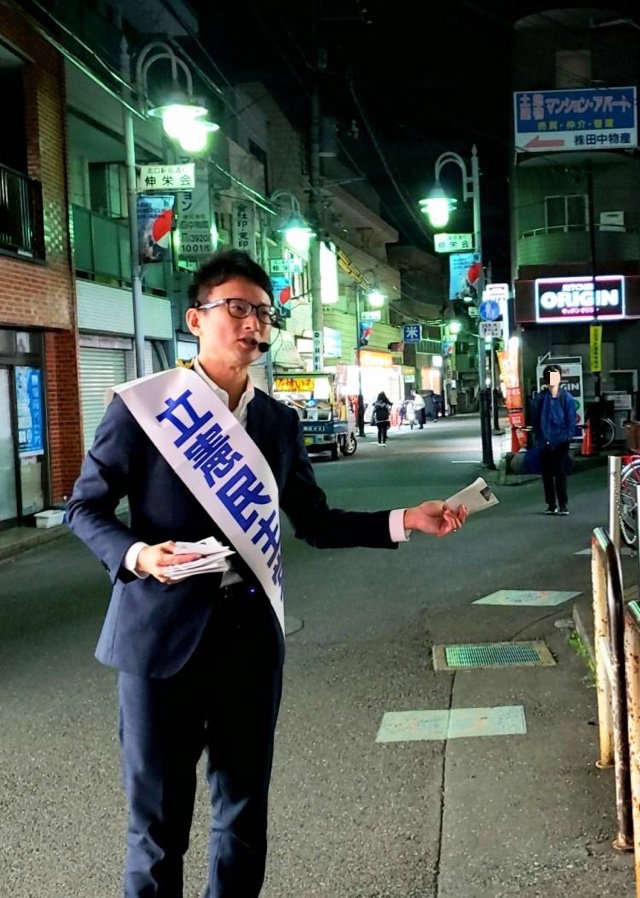上石神井駅でご挨拶